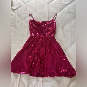 Lucy in the sky cute mini pink formal dress